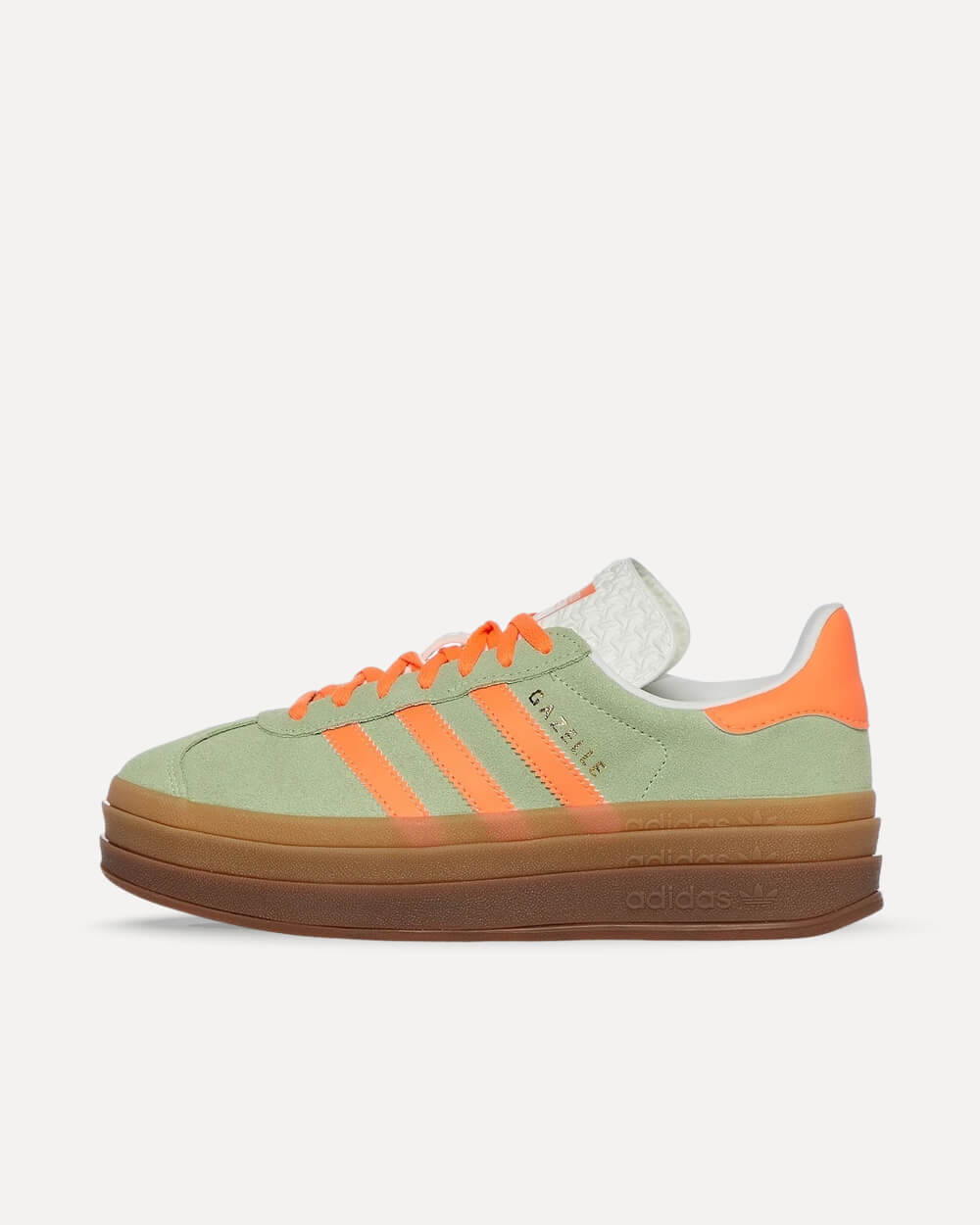 adidas Originals Gazelle Bold Semi Green Spark / Screaming Orange / Core White IH7495 sneaker
