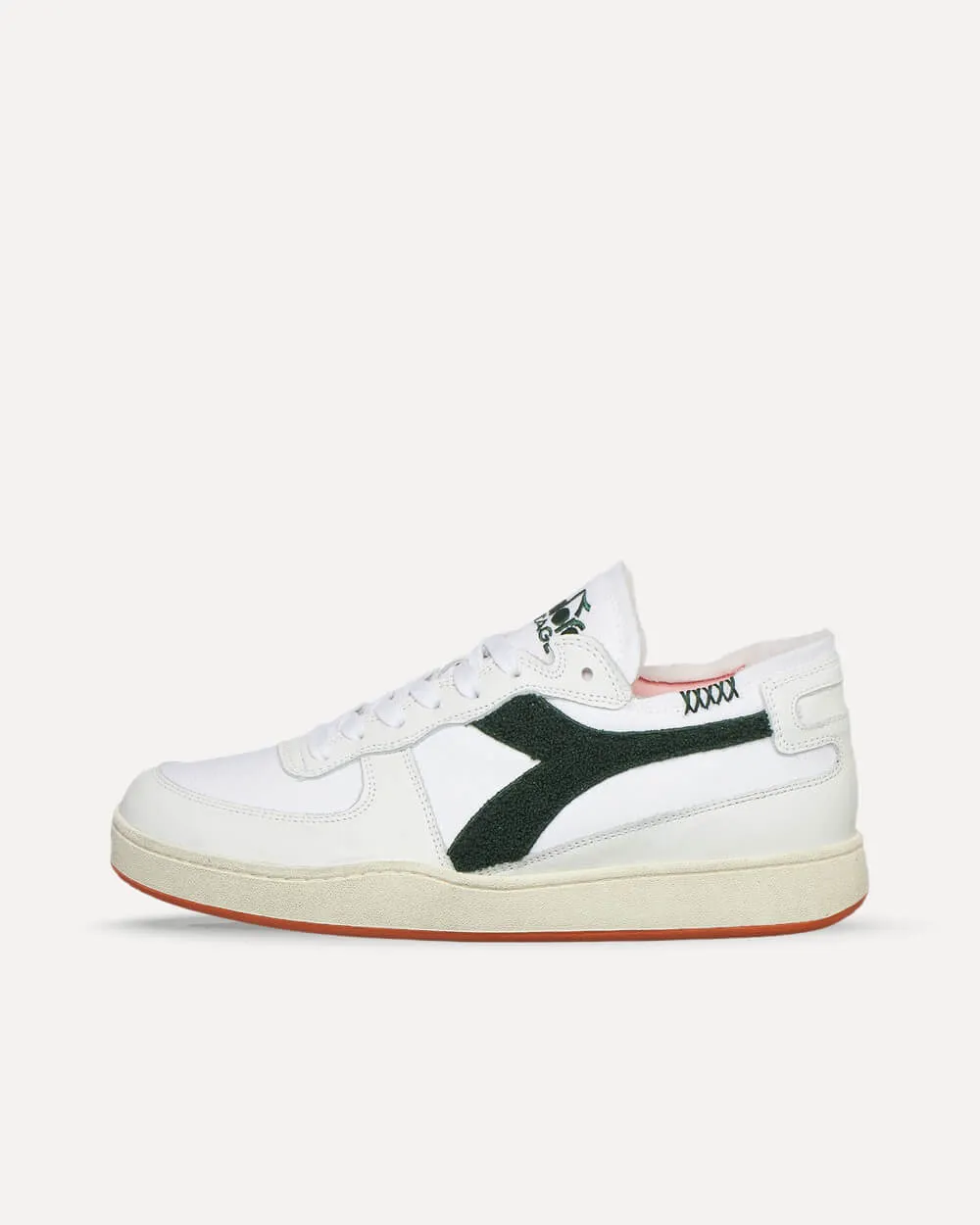 Diadora Mi Basket Row Cut Terry Bianco / Verde Eden 201.178542-C7213 sneaker