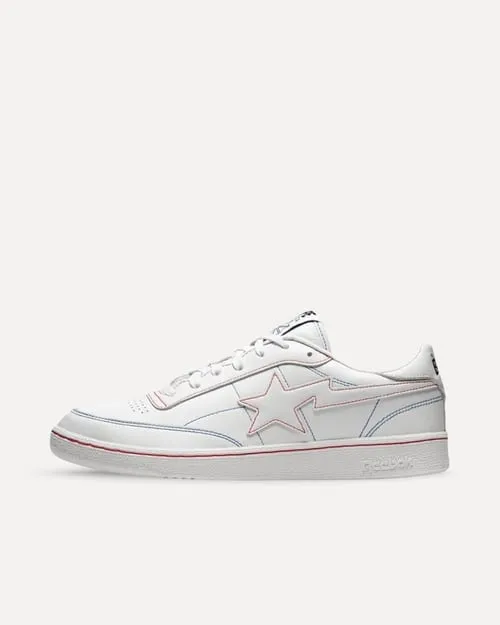 Reebok x BAPE Club C 85 White / White / Black Q47367 sneaker