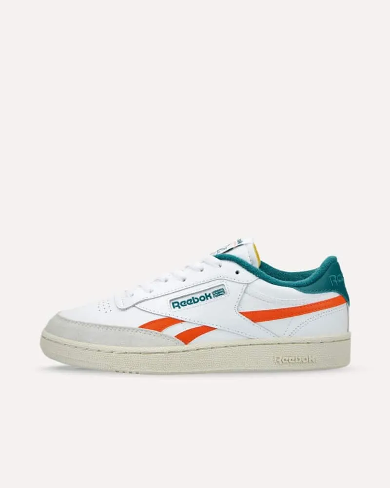 Reebok Club C Revenge Cloud White / Pump Orange / Seaport Teal GX0385 sneaker