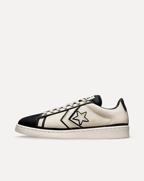 Converse x Joshua Vides Pro Leather Ox Natural Ivory / Black / White A00713C sneaker