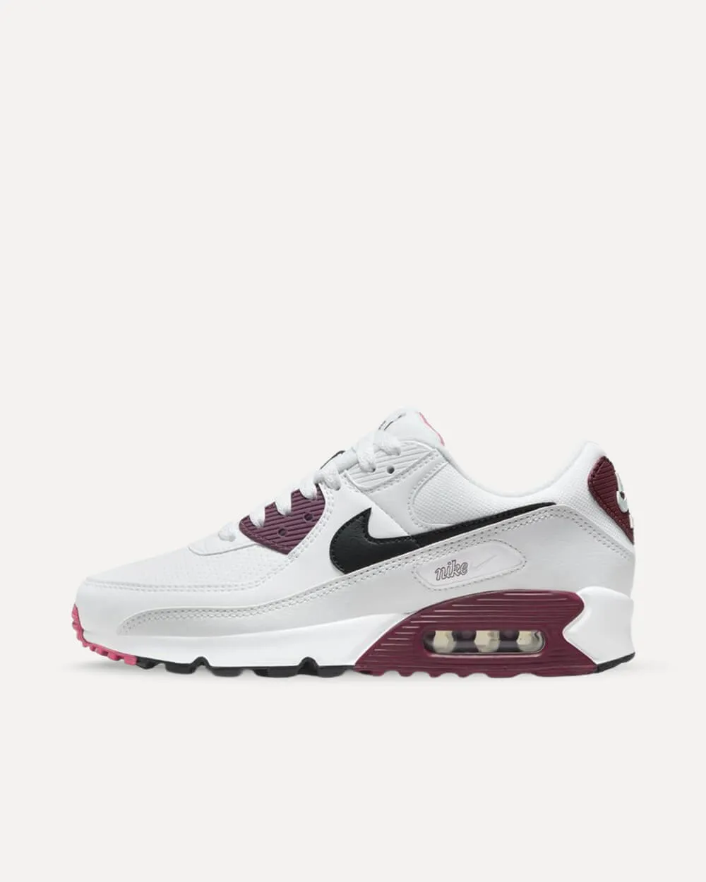 Nike Wmns Air Max 90 White / Black / Dark Beetroot / Archaeo Pink DH1316-100 sneaker