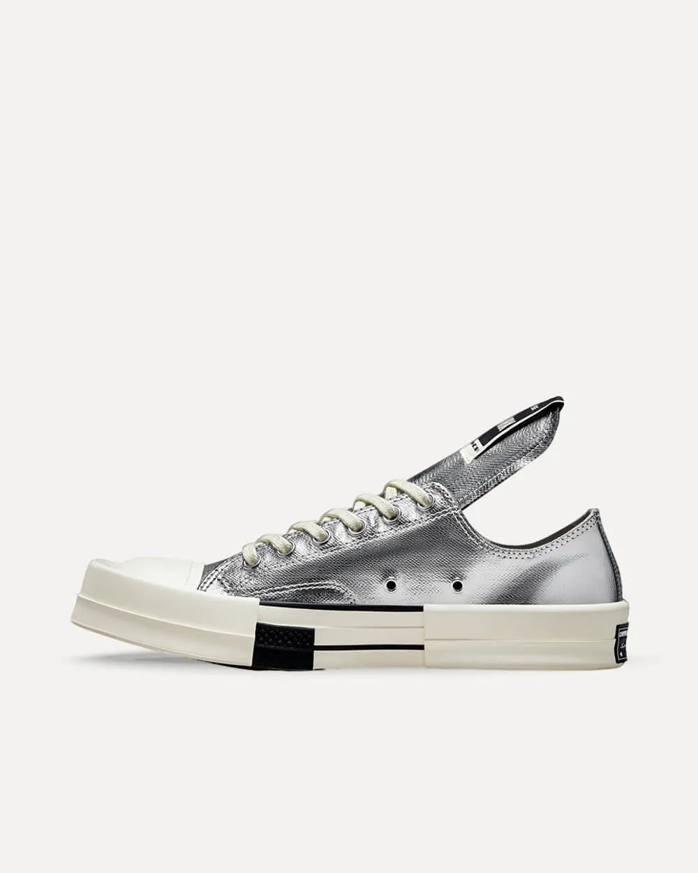 Converse x Rick Owens TURBODRK Chuck 70 Lo Silver Metallic/Egret A01292C sneaker