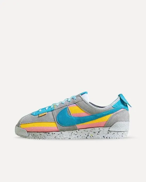 Nike x UNION Cortez SP „Light Smoke“ Smoke Grey/Blue Fury/Coral Chalk DR1413-002 sneaker