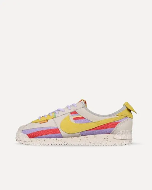 Nike x UNION Cortez SP „Lemon Frost“ White/Lemon Frost/Grey/Purple DR1413-100 sneaker