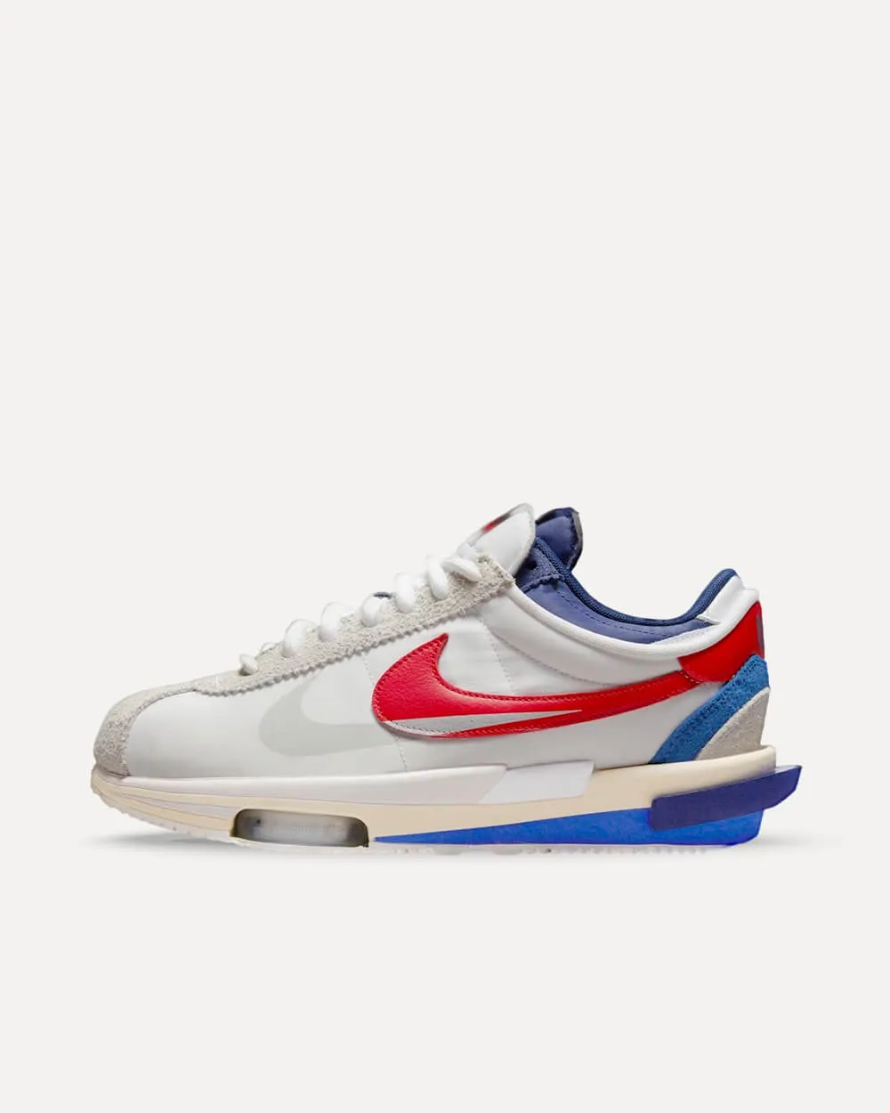 Nike x sacai Cortez 4.0 WHITE/LIGHT CREAM-UNIVERSITY RED DQ0581-100 sneaker