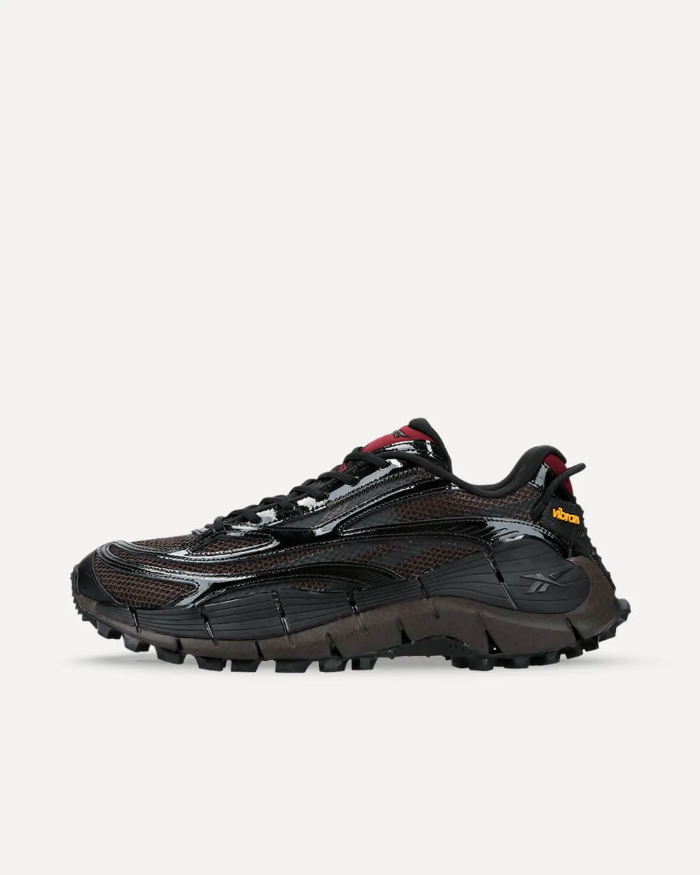 Reebok x Engineered Garments Zig Kinetica 2.5 Dark Brown / Core Black / Classic Burgundy FZ5855 sneaker