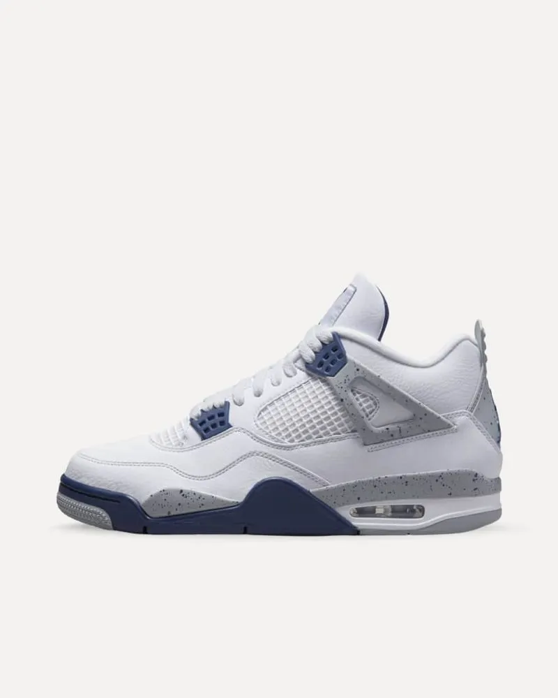 Nike Air Jordan 4 „Midnight Navy“ White / Midnight Navy / Light Smoke Grey DH6927-140 sneaker