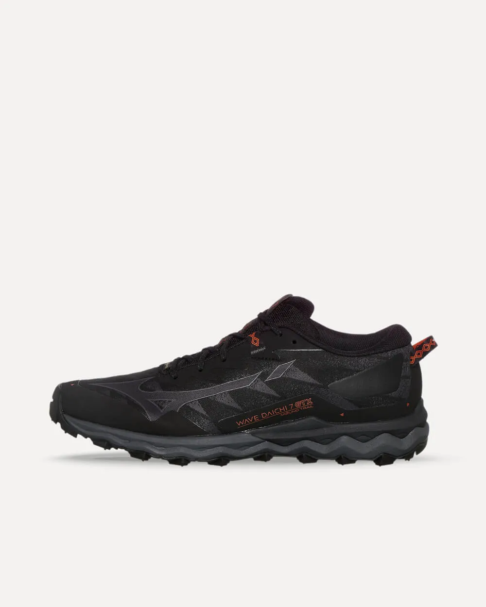 Mizuno Wave Daichi 7 GTX Black / Iron Gate / Mecca Orange J1GJ225638 sneaker