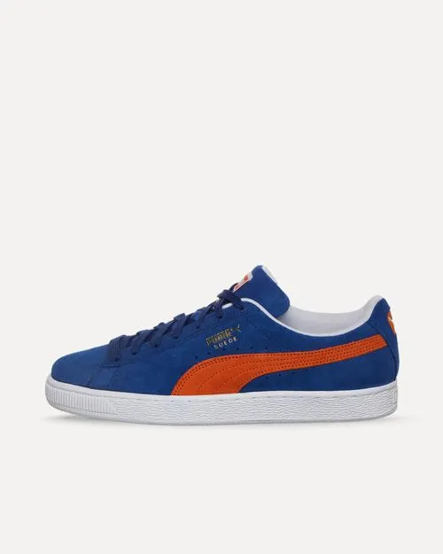 Puma Suede Teams II Blazing Blue / Vibrant Orange / Puma White 386595-01 sneaker