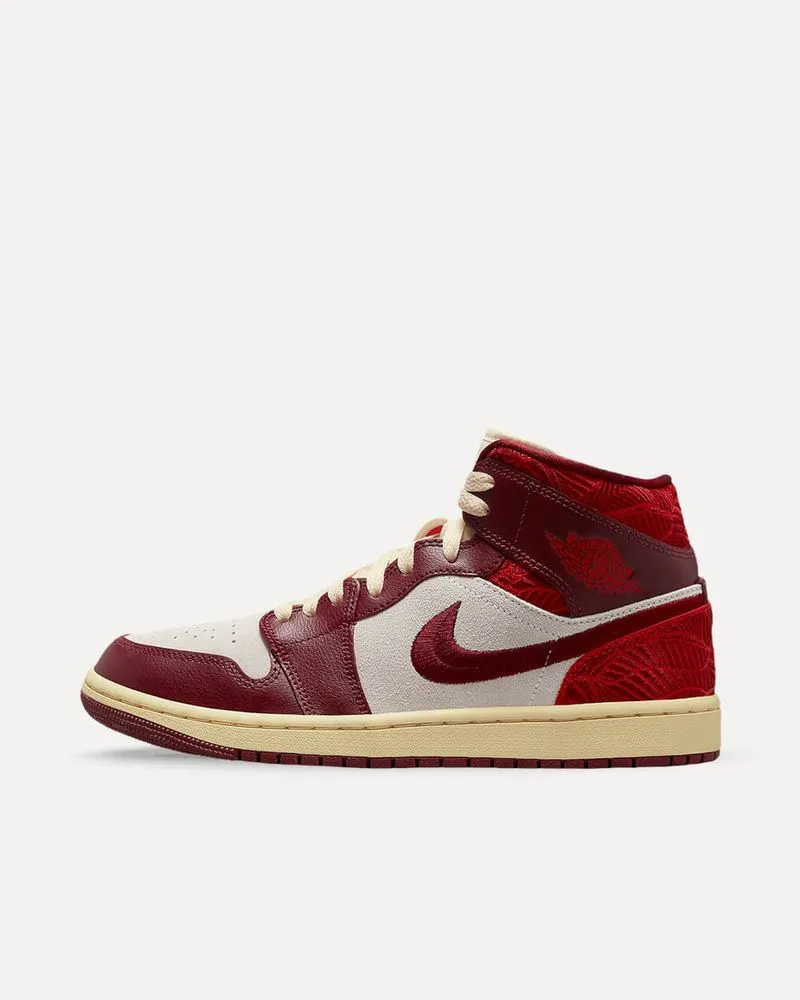 Nike Air Jordan 1 Mid SE „Tiki Leaf“ Team Red / University Red / Sail / Muslin DZ2820-601 sneaker