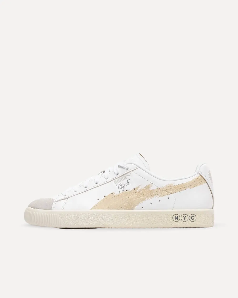 Puma x Extra Butter Clyde „NYC“ Puma White/Warm White-Feather Grey 392450-01 sneaker