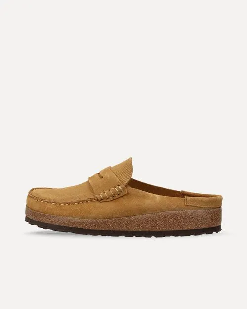 Birkenstock Naples Suede Leather Corduroy Corduroy Cork Brown 1025472 sneaker