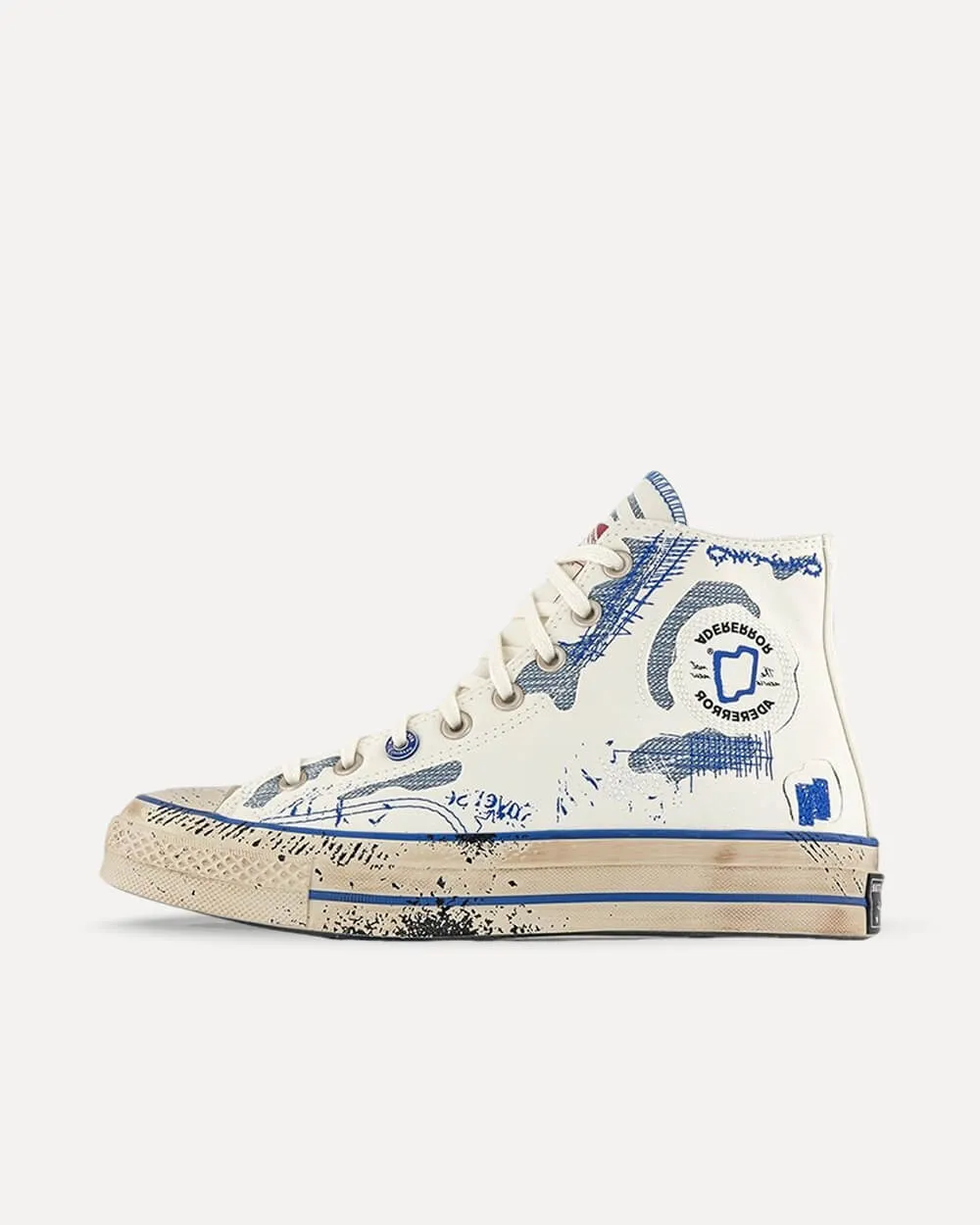 Converse x Ader Error Chuck 70 Hi White / Blue / Imperial Blue A05351C sneaker