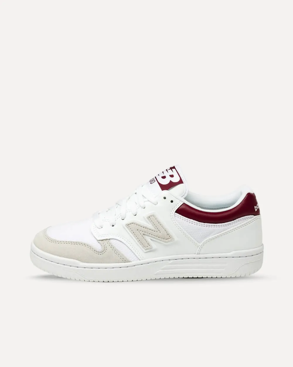 New Balance BB480LKB White / Burgundy BB480LKB sneaker
