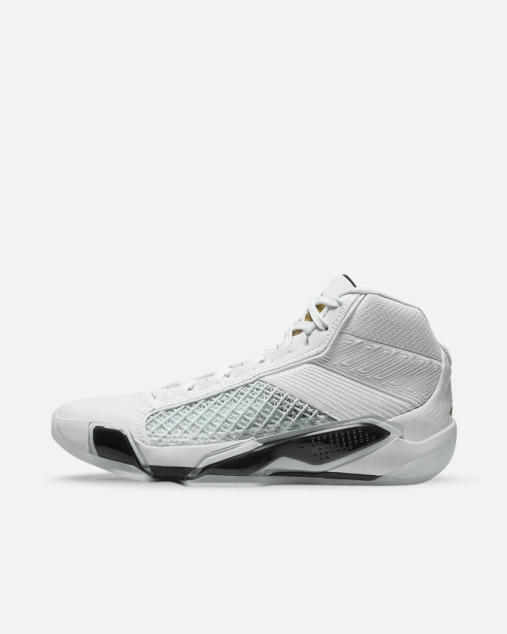 Nike Air Jordan 38 „FIBA“ White/Metallic Gold-Pure Platinum FN7481-100 sneaker