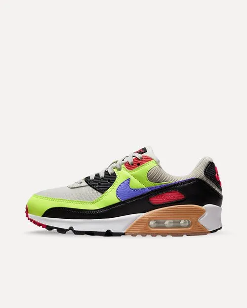 Nike Air Max 90 Light Bone / Volt / Schwarz / Light Ultramarine DH8010-003 sneaker