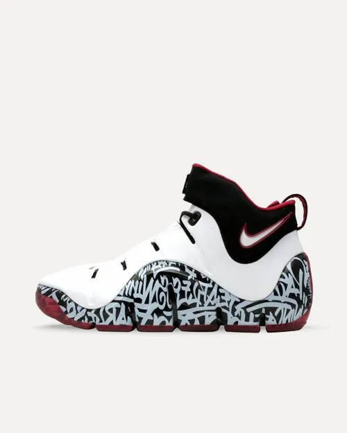 Nike LeBron 4 „Graffiti 2023“ White/White-Black-University Red DJ4888-100 sneaker