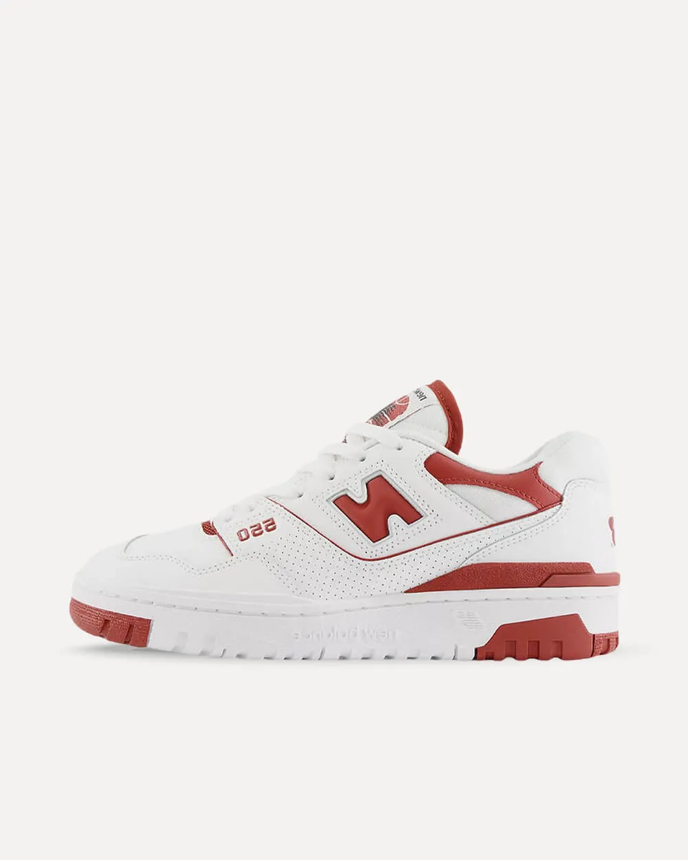 New Balance BBW550BR White / Brick Red BBW550BR sneaker