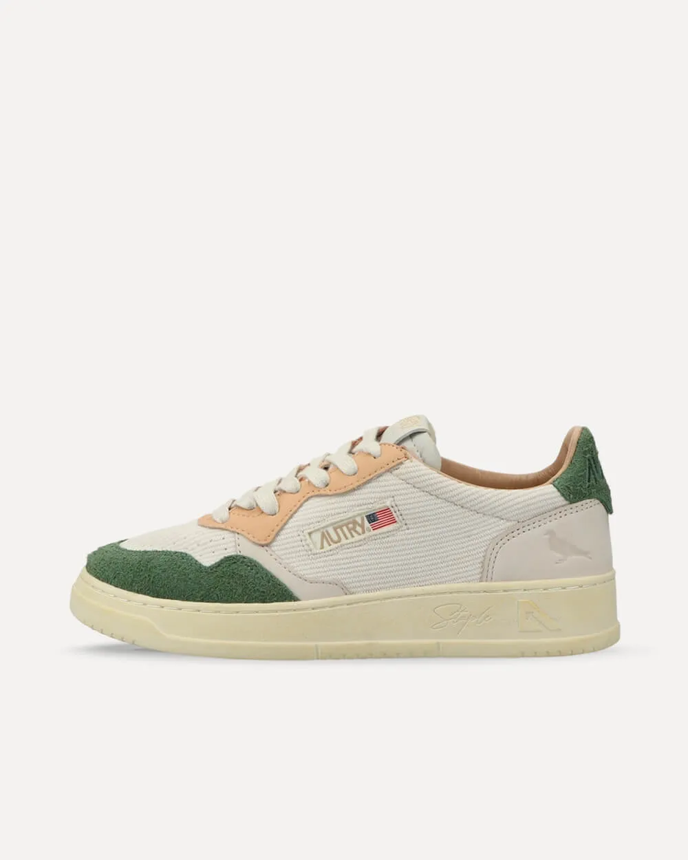 Autry x Jeff Staple Medalist Low „Super Vintage“ white / green / orange AVLMSTA1 (men) / AVLWSTA1 (women) sneaker