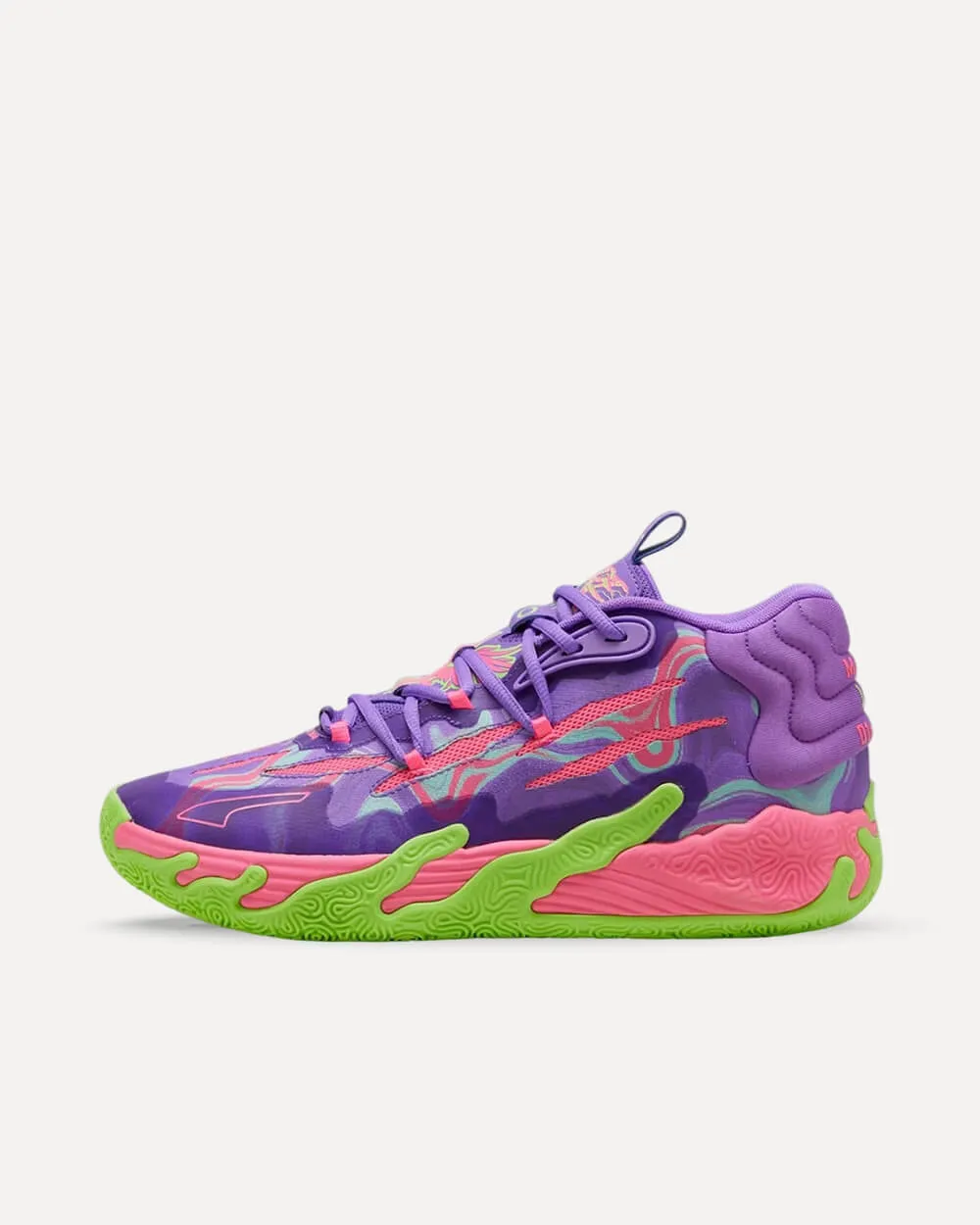 Puma LaMelo Ball MB.03 Toxic Purple Glimmer-Green Gecko 378916-01 sneaker