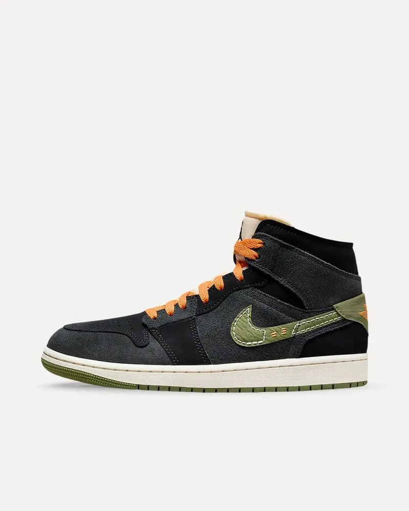 Nike Air Jordan 1 Mid SE Craft „Halloween“ Anthracire / Sky J Light Olive / Black FD6817-003 sneaker