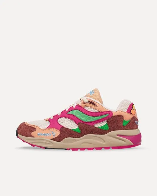 Saucony Originals x Jae Tips Grid Shadow 2 „What’s The Occasion?“ Brown / Red S70826-2 sneaker