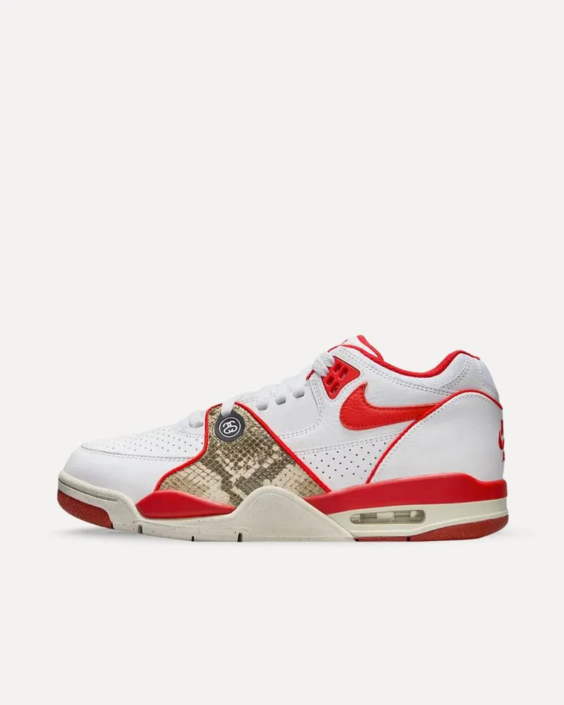 Nike x Stüssy Air Flight 89 White/Habanero Red-Sail FD6475-101 sneaker