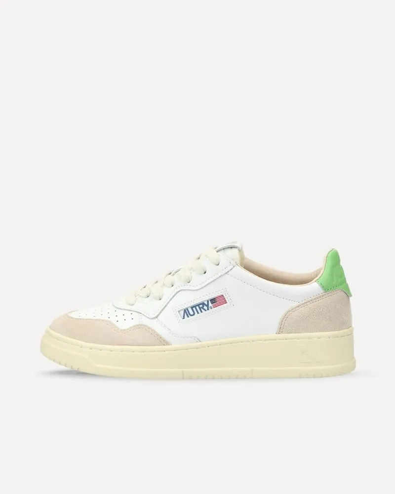 Autry Medalist Low leat / suede white / bud green AULWLS65 sneaker