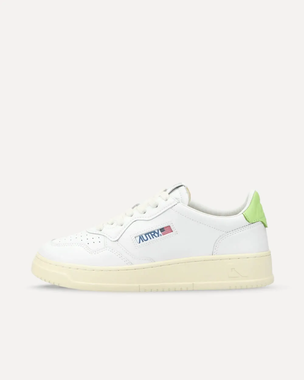 Autry Medalist Low leat / leat white / snap green AULWLL60 sneaker