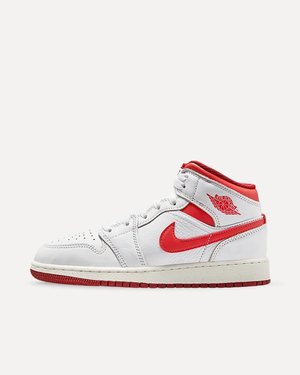 Nike Air Jordan 1 MID SE GS White / Lobster / Dune Red / Sail FJ3464-160 sneaker
