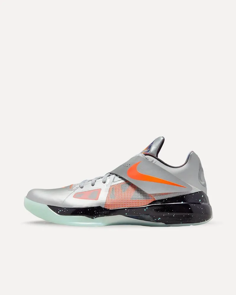 Nike KD 4 Galaxy METALLIC SILVER/TOTAL ORANGE-DARK GREY FD2635-001 sneaker