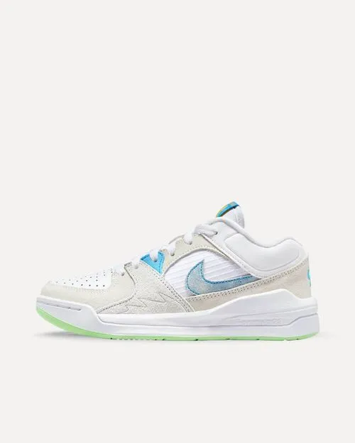 Nike Air Jordan Stadium 90 GS White / Dark Powder Blue / Vapor Green / Taxi DX4399-130 sneaker