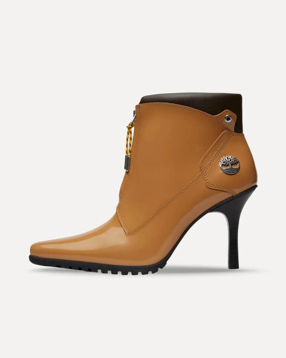 Timberland x Veneda Carter Mid Zip Up High Heel Boot WHEAT PATENT TB0A69SQEN01 sneaker