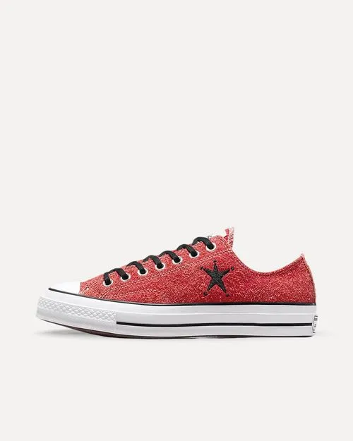 Converse x Stüssy Chuck 70 OX Poppy Red/Egret-Black A07664C sneaker
