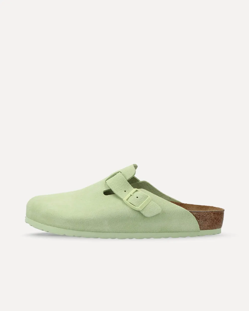 Birkenstock Boston BS Suede Leather faded lime 1026774 sneaker