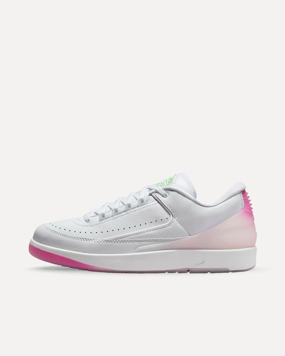 Nike Air Jordan 2 Low „Cherry Blossom“ White/Playful Pink-Cacao Wow-Green Strike FQ3228-100 sneaker