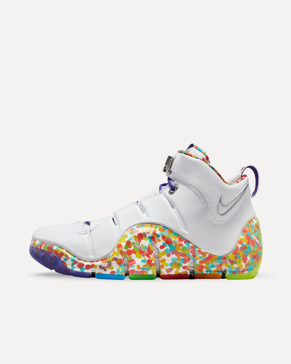 Nike LeBron 4 „Fruity Pebbles“ WHITE/TRUE RED-MEAN GREEN-VARSITY PURPLE DQ9310-100 sneaker