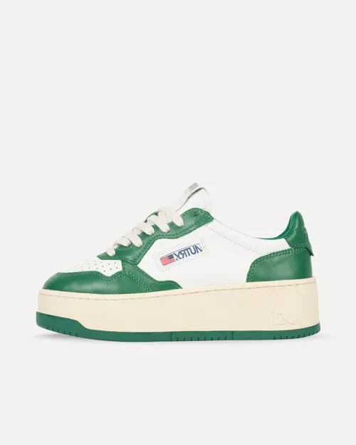 Autry Medalist Platform Low WB03 White / Green PLTW-WB03-WGRN sneaker