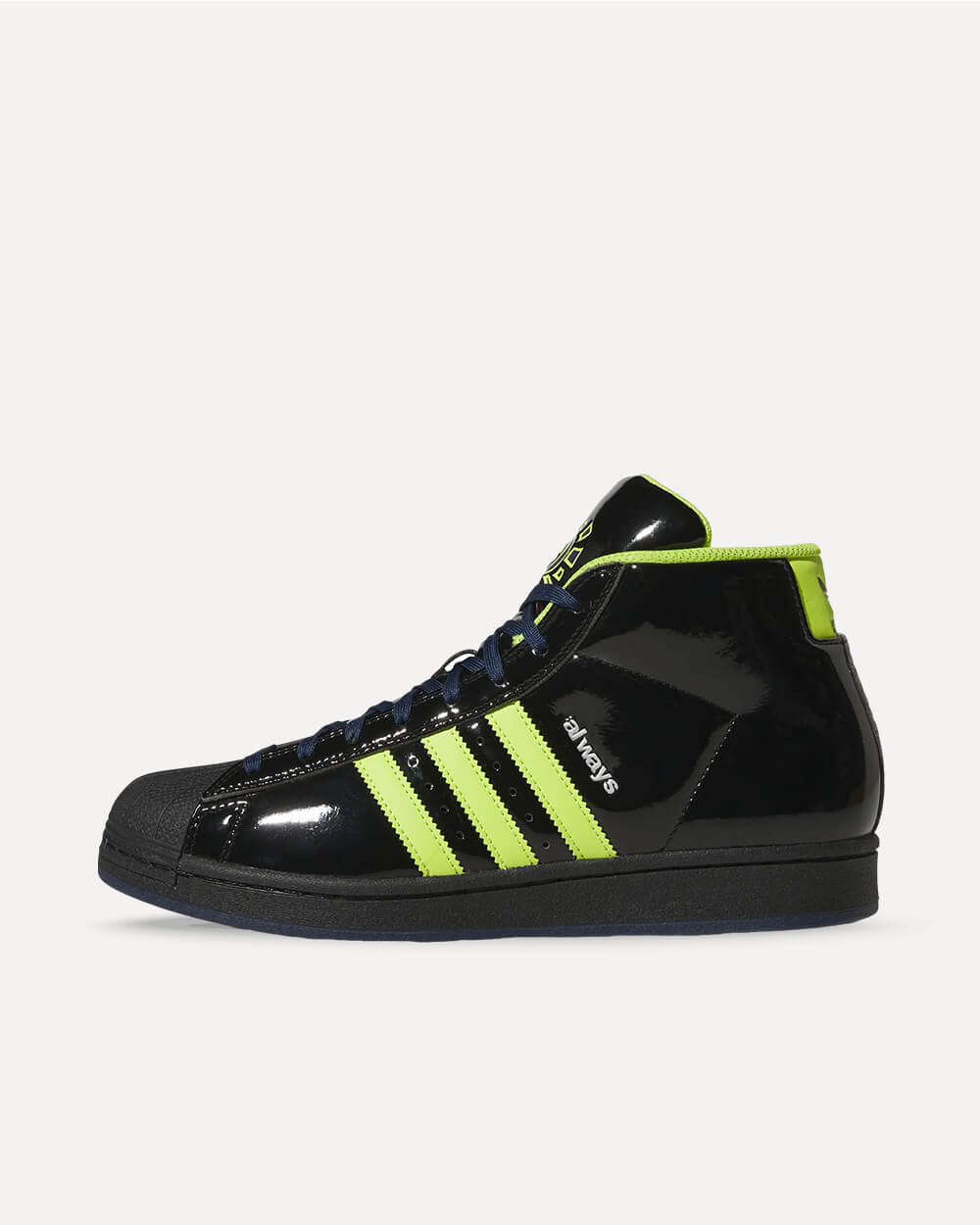 adidas Skateboarding x always Pro Model ADV Core Black/Semi Solar Slime/Collegiate Navy JP7637 sneaker