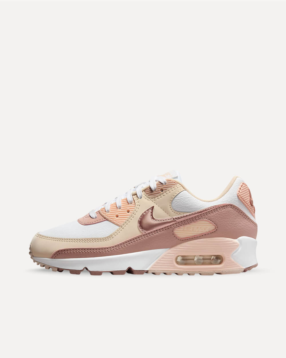 Nike Air Max 90 White/Velvet Brown-Particle Pink-Washed Coral-Pearl White HQ1783-100 sneaker