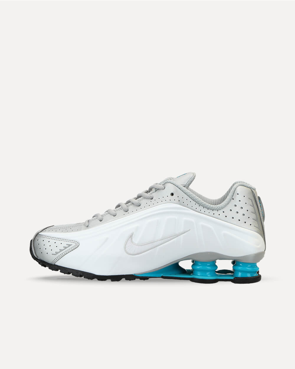 Nike Shox R4 METALLIC SILVER/BLUE LAGOON-WHITE HQ1988-005 sneaker