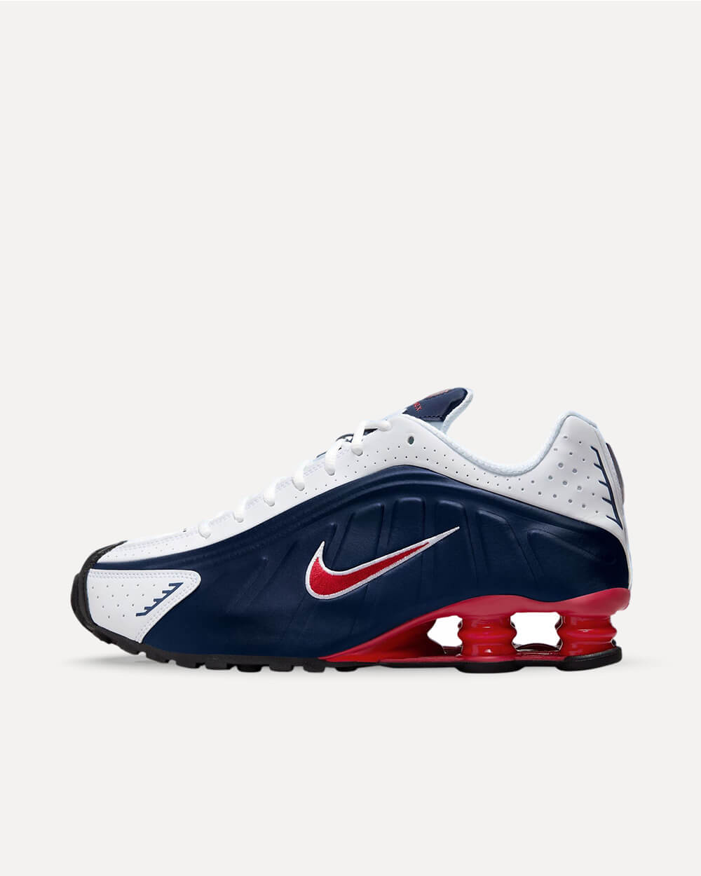 Nike Shox R4 „USA“ Midnight Navy/White/Metallic Silver/Gym Red HQ1988-400 (2025)/ 104265-406 (2020) sneaker