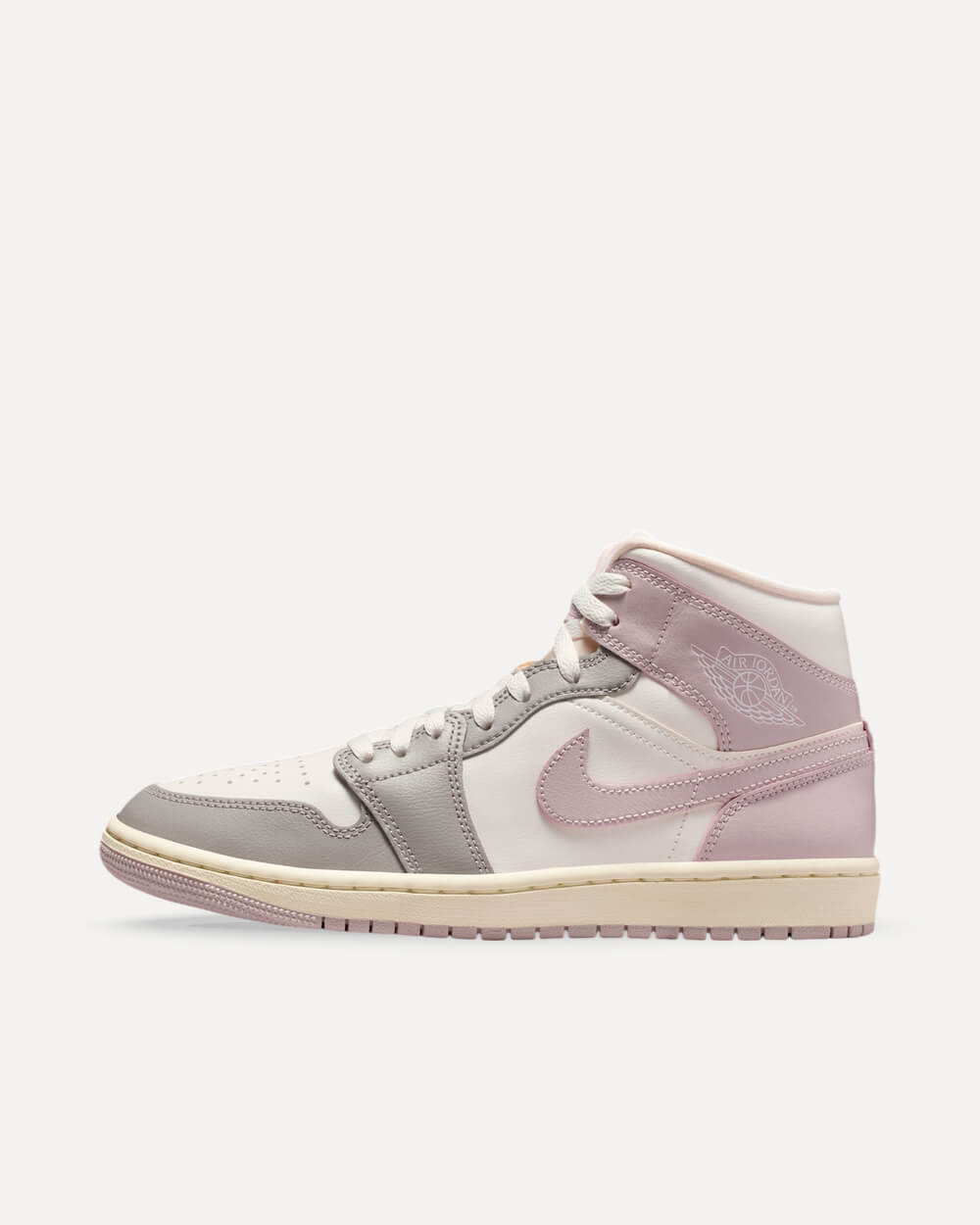 Nike Air Jordan 1 Mid Sail/Enigma Stone-Coconut Milk-Particle Rose BQ6472-122 sneaker