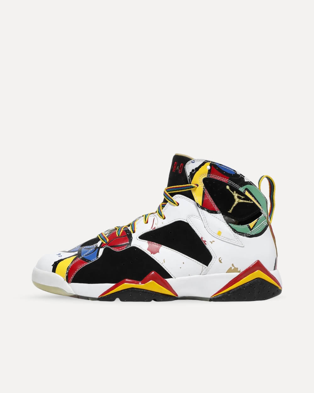 Nike Air Jordan 7 „Miro“ White/Metallic Gold-Sport Red-Varsity Royal IQ6573-100 sneaker