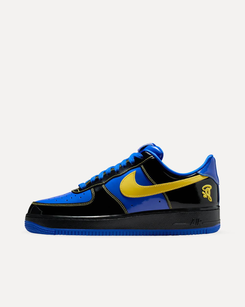 Nike x Central Cee Air Force 1 Low Black/Racer Blue-Opti Yellow IQ1402-010 sneaker