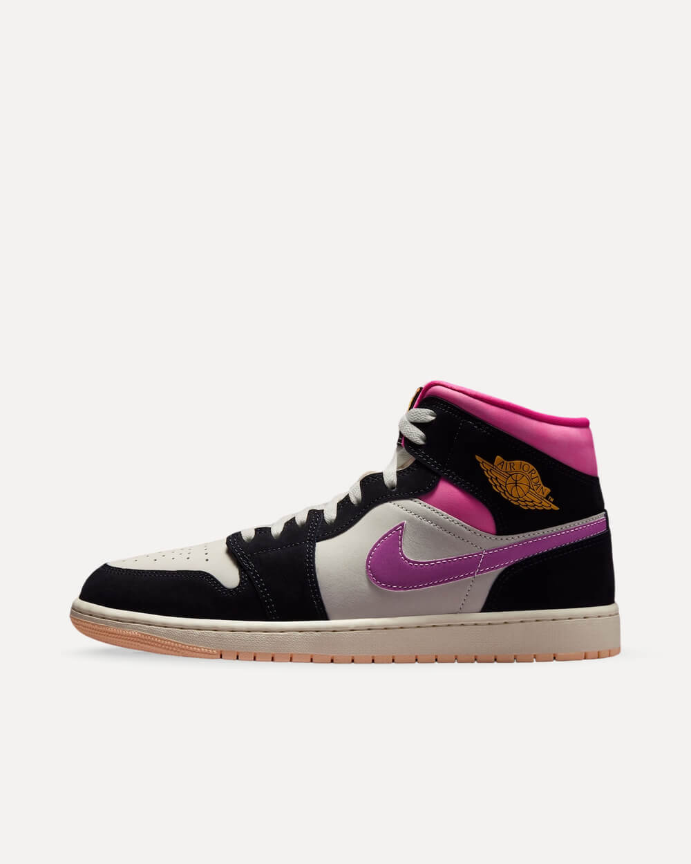 Nike Air Jordan 1 Mid SE „World Tour“ Black/Sail-Pinksicle-University Gold II3789-001 sneaker