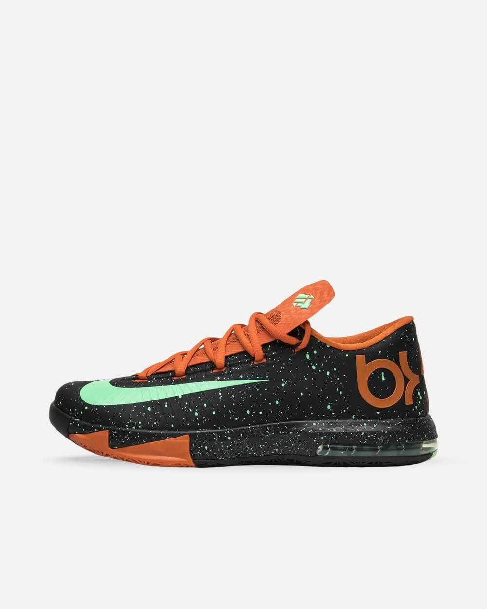 Nike KD 6 Black/Green Glow-Urban Orange-Football Grey IQ0145-001 sneaker