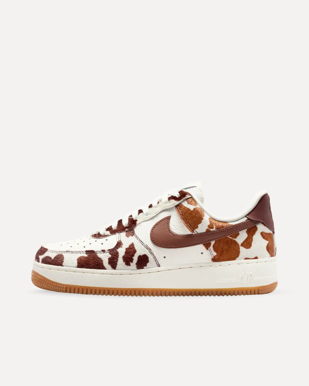 Nike Air Force 1 Low “Cow Print” Field Brown/Gum Medium Brown-Sail IO0442-200 sneaker