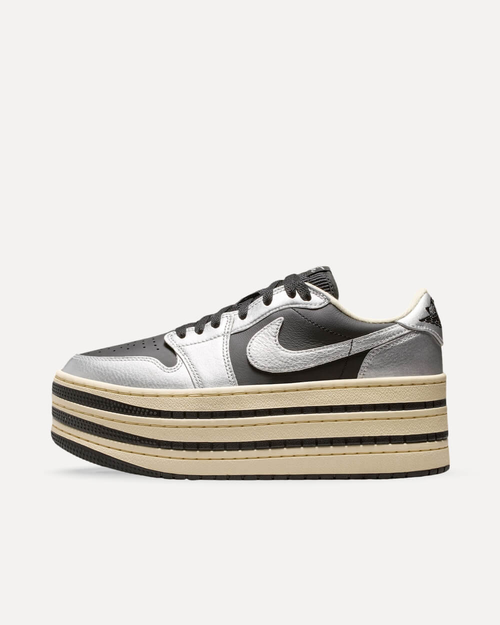 Nike Air Jordan 1 Triple Stack „Metallic Silver“ Metallic Silver/Muslin-Black HV8288-001 sneaker